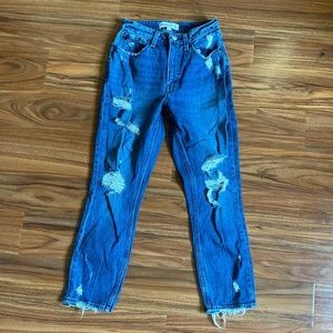 A&F Curve Love High Rise Mom Jeans